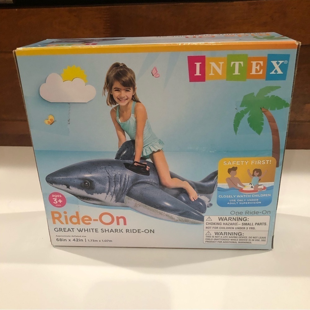 Intex / NIB / Vinyl Great Shark Ride-On Inflatable Pool Float - Picture 6 of 7